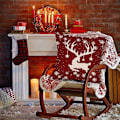 Miniatyrbilde 4 av 5: 4 stk. Putetrekk med juletema, Snøfnugg putetrekk, Juleputetrekk, Julepute, Juleputetrekk til sofa