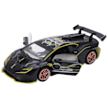 Miniatyrbillede 2 af 8: 1/32 Legering Støbt Model Sportsvogn Simulering Lyd Lys Træk Tilbage Superbil til Børn Sort