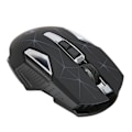 Miniatyrbilde 4 av 8: Trådløs mus 2.4G trådløs ergonomisk design 3 DPI sklisikker rulle USB oppladbar spillmus for PC bærbar datamaskin svart