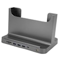 Miniatyrbild 5 av 8: Vertikal PC-ställ 8 i 1 Dockningsstation Stabil Signalöverföring Mini PC-ställ för OS X Office Interface Expansion Space Grey