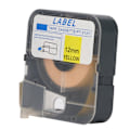Miniatyrbillede 3 af 8: Etikettape til MAX Line Machine LM 380E LM 390A LM 370A LM 380A LM 380EZ 12mm 26,2ft Gul Selvhæftende Etikettape med Skal