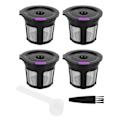 Miniatyrbillede 1 af 8: Genanvendelig kaffekapselbørste ske sæt til KEURIG 2.0 1.0 kaffemaskine 4 stk. sort