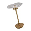 Miniatyrbillede 5 af 8: Berøringsfølsom bordlampe, trinløs dæmpbar bordlampe, USB-genopladelig natlampe med 3 farvetilstande, kobberfarve