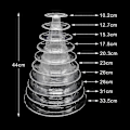 Miniatyrbillede 2 af 5: 6-lags Rund Macaron Tårn Stand i Plastik - Display Stand til Dessert - Macarons Holder 10-lags