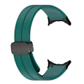 Miniatyrbillede 4 af 8: Elastisk silikoneurrem med magnetisk lukning og spænde i legering til Pixel Watch 2 - Army Green