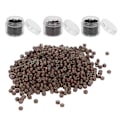 Miniatyrbilde 6 av 8: 3 flasker 3,0 mm silikon Micro Links Rings Beads Small Comfortable Hair Extension Tool (1#/3#/5#)