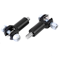 Miniatyrbilde 7 av 8: 1 par passasjerfotstøtter støttefeste Clevis-sett for Softail 2000-2006 svart