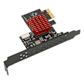 Pikkukuva 2 / 8: USB3.2 GEN2 edessä oleva TYPE E -laajennuskortti 10 Gbps:n tuki KEY A TYPE E PCIE 3.0 2X -liitännän laajennuskortti Win8:lle Win10:lle ASM3142-pääohjain