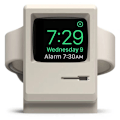 Miniatyrbilde 1 av 5: Klokkeladerstativ Silikonkompatibel bærbar multifunksjonell klokkeladeholder for IWatch Beige