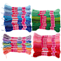 Miniatyrbilde 5 av 8: 44 stk broderigarn krysssting floss gradient farge polyester bomullsspoler 8 meter