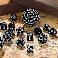 Miniatyrbild 2 av 4: 15-delars komplett polyedrisk DnD tärningsset - D3-D100 sfäriskt RPG tärningsset