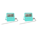Miniatyrbillede 1 af 5: Madtermometer Madlavningstemperaturalarm med LED-display Grøn