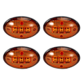 Miniatyrbillede 2 af 8: 2,3 tommer 12V DC Fender Side Marker Lights Vandtæt Passer til Ford F-serien 1999-2010 (4 stk. ravfarvet lys)