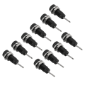 Miniatyrbilde 6 av 8: 10 stk J.40003 2 mm Banana Jack Panel Socket Extended Post Plug Adapter for elektronisk instrument Svart