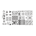 Miniatyrbillede 1 af 3: Rustfrit stål rektangel Nail Art stempling plade DIY Manicure Print Billedskabelon z16#