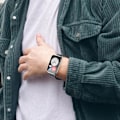 Miniatyrbillede 6 af 8: Smart Watch Bånd Læderrem Marineblå Komfortabel slid Justerbar Erstatningsdel til Ur FIT2