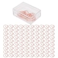 Miniatyrbilde 1 av 8: 100 stk binders gull søt unik form lett bærbar galvaniseringsprosess metall binders med oppbevaringsboks polygon