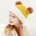 Miniatyrbillede 3 af 5: Varmt Hættehue til Børn Efterår Vinter Toddler Hat til Drenge Piger Cozy Gul Cap