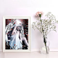 Miniatyrbild 3 av 5: 5D Gör-det-själv- diamond painting - Änglatema, korsstygnskonst i full harts för heminredning (30 x 40 cm)