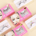 Miniatyrbild 7 av 8: 7D Paljetter Falska Ögonfransar Peach Hjärta Glitter Ögonfransar Förlängning Curler Fransar Makeup Fest Bröllop
