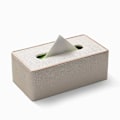 Miniatyrbillede 1 af 4: Læder Vævsæskeholder - Beige, Hjem/Kontor/Bil Dekoration