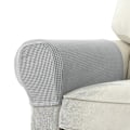 Miniatyrbilde 2 av 5: 2 stk. Stretch Armlene Trekk Spandex Jacquard Armtrekk Myke og Elastiske Beskyttere for Stoler Sofa Lenestol Trekk Recliner Sofa lys grå