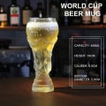 Miniatyrbild 1 av 7: Ölglas 450 ml högt borosilikatglas Vita tjocka ölmuggar för läsk Iste lemonad