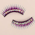 Miniatyrbild 3 av 5: Lila Glitter Diamant Lösögonfransar 5 Parsowl Style Överdrivna scenföreställningar Makeup Lösögonfransar