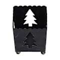 Miniatyrbilde 4 av 8: 2 stk lysestake svart solid holdbar premium jern enkel unik design sikker stabil lysestake for bord peis svart tre