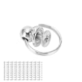 Miniatyrbild 8 av 8: 100 set monknit med dragkedjor 8mm högglans kopparmaterial dubbelögla dragkedja för DIY kläder väskor skor silver