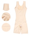 Miniatyrbillede 2 af 8: Åbent skridt Body Shapewear Slankende Butt Lifter Waist Trainer Mavekontrol Dame Bodysuit (Khaki)XL