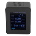 Miniatyrbillede 8 af 8: 5 i 1 kuldioxiddetektor ABS elektroniske komponenter 1500mah temperaturfugtighedsmåler til hjemmekontor sort