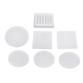 Miniatyrbillede 8 af 8: 7 stk. silikoneform unik udsøgt design elastisk nem afstøbning form håndværk til DIY fremstilling af underlag base