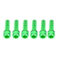 Miniatyrbillede 3 af 8: 6 stk. M5x25mm titaniumlegering cykel flaskeholder opbevaringsstativ bolt cykel tilbehør (grøn)