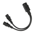 Miniatyrbilde 5 av 8: IEC320 C14 til 2 X C13 Hunn Y-Splitter Strømkabler 1 inn 2 ut 2500W 10A 250V Strømforlengelseskabel for LCD-skjermer