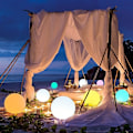 Miniatyrbilde 3 av 5: LED Strandball Badeleker, Oppblåsbar Lysende Strandball, Flytende Bassenglys med Fjernkontroll, 4 Moduser, for Utendørs Festdekorasjon