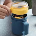 Miniatyrbilde 5 av 8: 500 ML suppekopp Bærbar stabil plastisolerte suppebeholdere med lokk og skje for kontorskole 500 ML blå