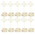 Miniatyrbillede 1 af 6: Golden Airplane Desktop Message Clip visitkortholder med base (10 stk)
