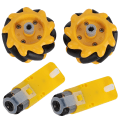 Miniatyrbillede 7 af 8: Mecanum Hjul til TT Gear Motor Smart Robot Bildele Tilbehør DIY Legetøjskomponenter 48mm