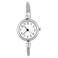 Miniatyrbilde 1 av 7: Analog rund kvartslegeringsrem åpen armbåndsur Armbåndsur (arabiske tall hvit urskive) Arabic Numerals White Dial