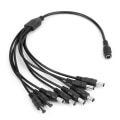 Miniatyrbillede 2 af 8: DC 12V 1 hun til 8 han strømforsyning splitter kabel adapter konverter til CCTV kamera