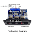 Miniatyrbillede 4 af 5: 2.1 Kanal Bluetooth 5.0 Lydforstærker Board Kit med DC Hun