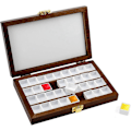 Miniatyrbillede 3 af 5: 36 rum Tom Træ Maling Palette Boks Bærbar Træ Maling Palette