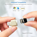 Miniatyrbild 4 av 5: USB-C TF Kortläsare, Typ C OTG TF Minneskortläsare Adapter för PC, Notebook, MacBook Air Pro, Galaxy, Huawei, Tablet (Silver)