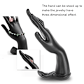 Miniatyrbillede 6 af 8: Resin Mannequin Hånd Finger Smykker Ring Armbånd Display Holder Rack (Resin Black)
