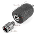 Pikkukuva 3 / 5: 2-13mm Avaimeton Poranistukka 1/2\"-20unf 1/2 Istukka-adapterilla Iskevälle Mutterinvääntimelle