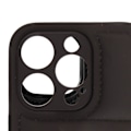 Miniatyrbild 7 av 8: Svart dunjacka designad telefonfodral i konstläder, mjukt telefonskydd för iPhone, för iPhone 14 Pro