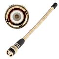 Miniatyrbillede 5 af 8: 16cm Professionel Holdbar Han BNC Fleksibel Fjederantenne UHF til ICOM IC-V9 Walkie Talkie Ham RadioGolden