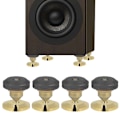 Miniatyrbild 3 av 8: 4 st Högtalarisolering Spikes Stativfötter HiFi-högtalare AMP CD Cone Base Pads 28x25mm