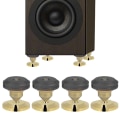 Pikkukuva 3 / 8: 4 kpl kaiuttimen eristys piikit jalat HiFi-kaiutin AMP CD kartiopohjatyynyt 28x25mm